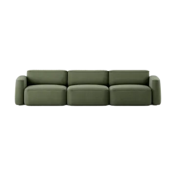 Patch 3-seater sofa - Linara 100 Tarragon - Massproductions