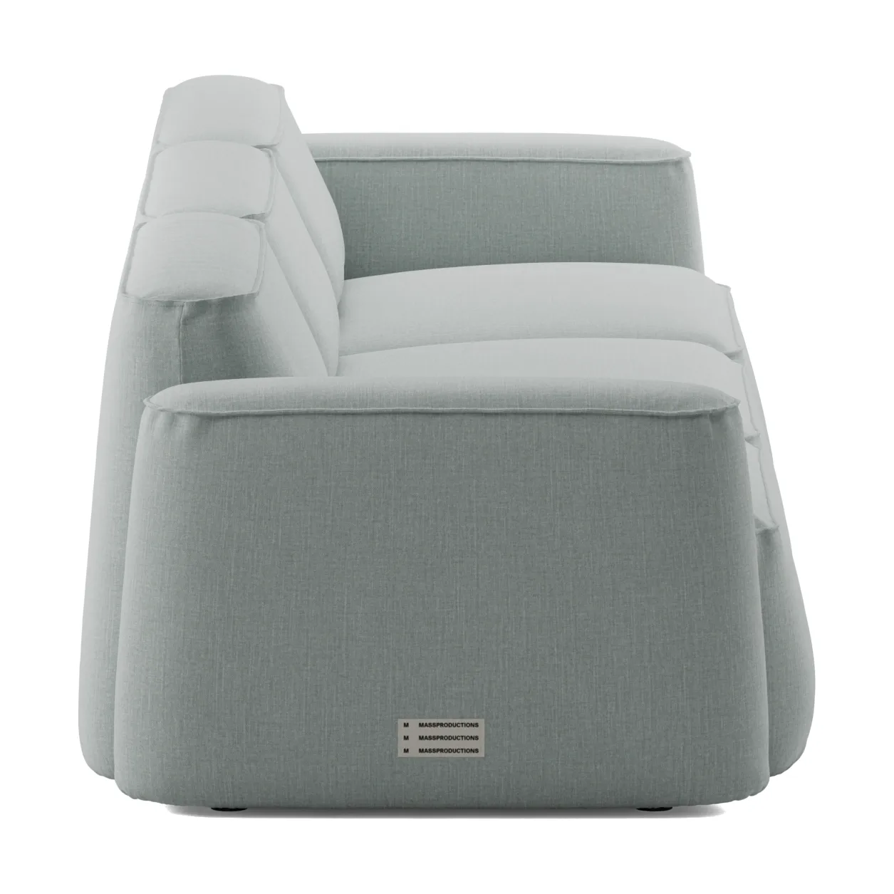 Patch 3-seater sofa, Linara 253 Swedish Grey Massproductions