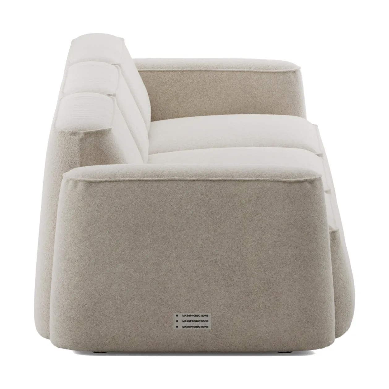 Patch 3-seater sofa, Spiral 21 Chalk Massproductions