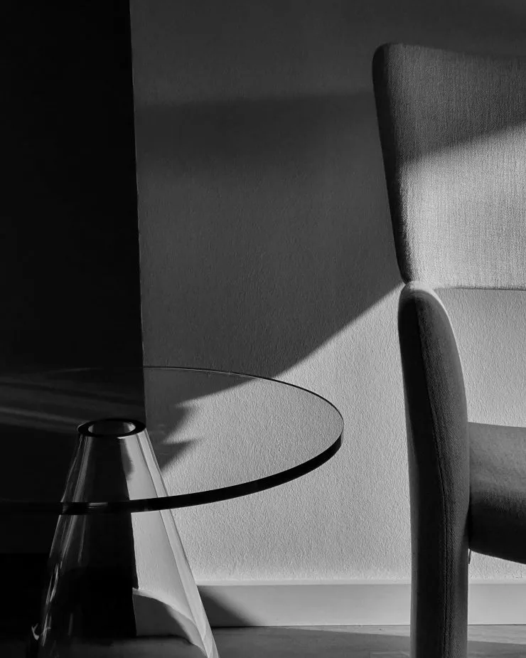 Sander table 48 cm, glass Massproductions