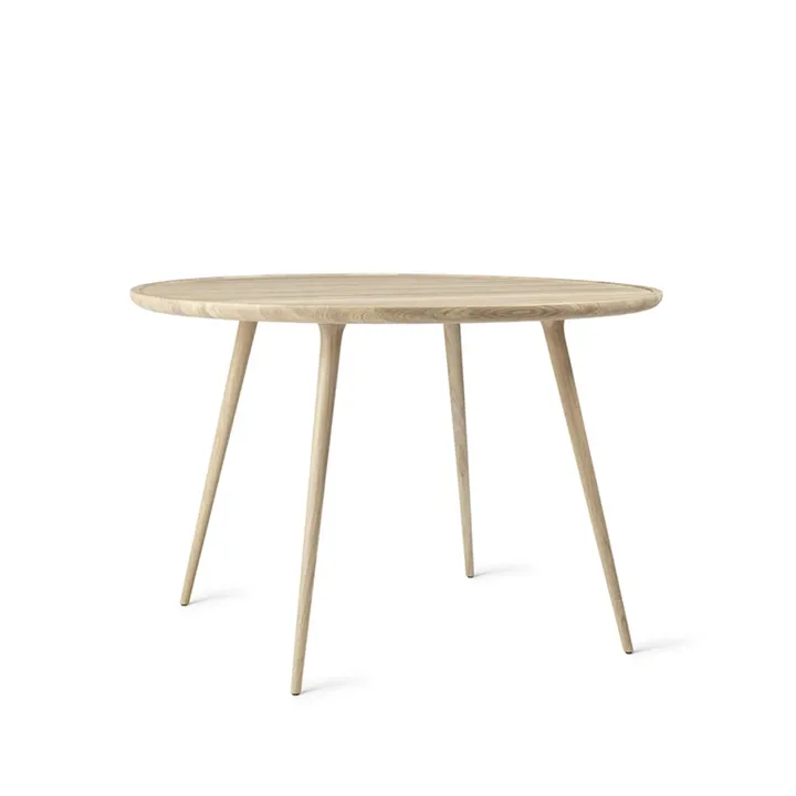 Accent dining table round - Oak white pigmenterad matte lacquer. ø110 cm - Mater