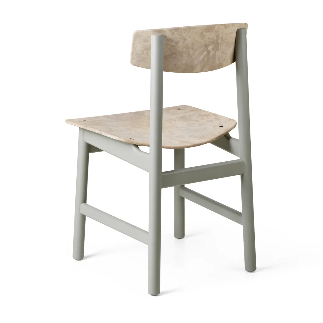 Conscious BM3162 chair, Grey beech-wood waste grey Mater