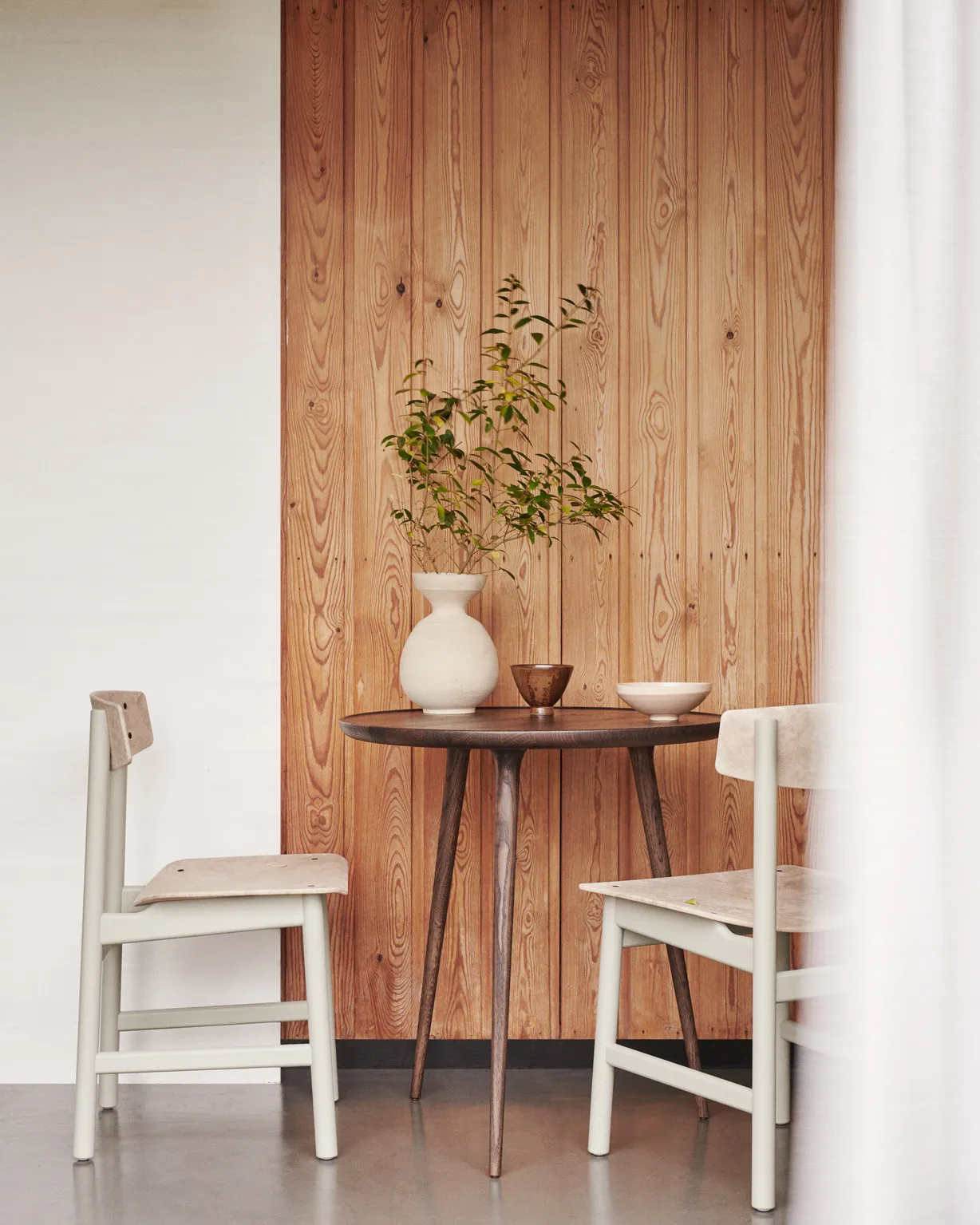 Conscious BM3162 chair, Grey beech-wood waste grey Mater