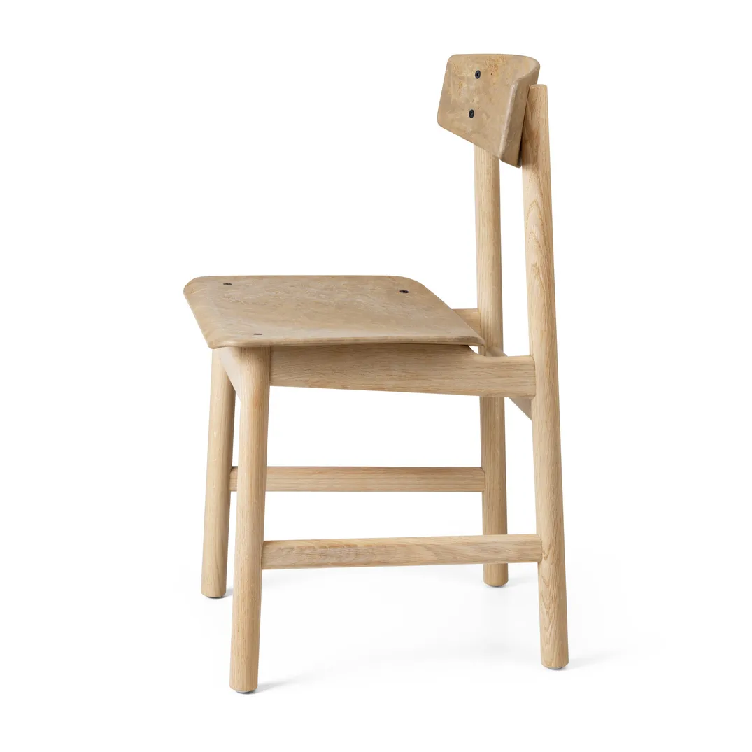 Conscious BM3162 chair, Soaped oak-coffee waste light Mater