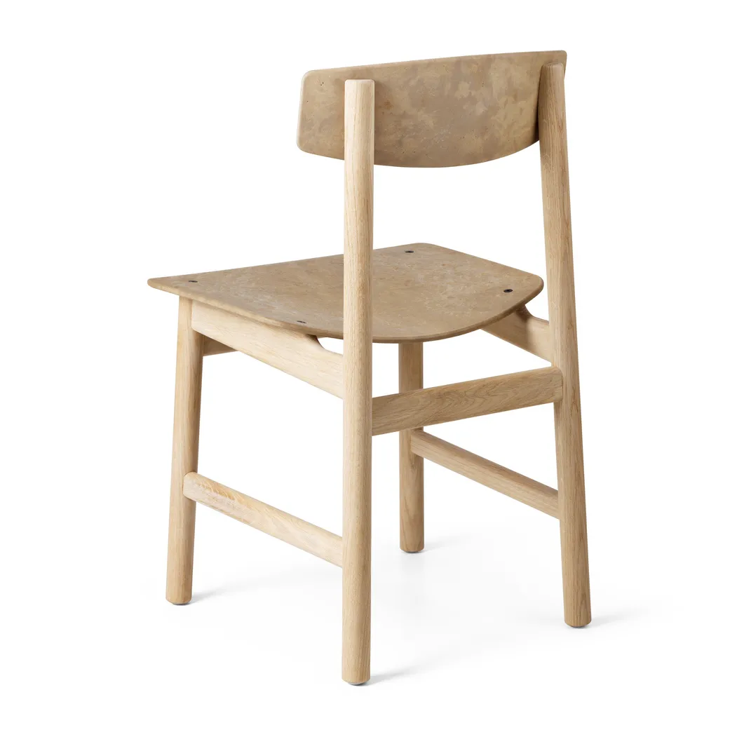 Conscious BM3162 chair, Soaped oak-coffee waste light Mater