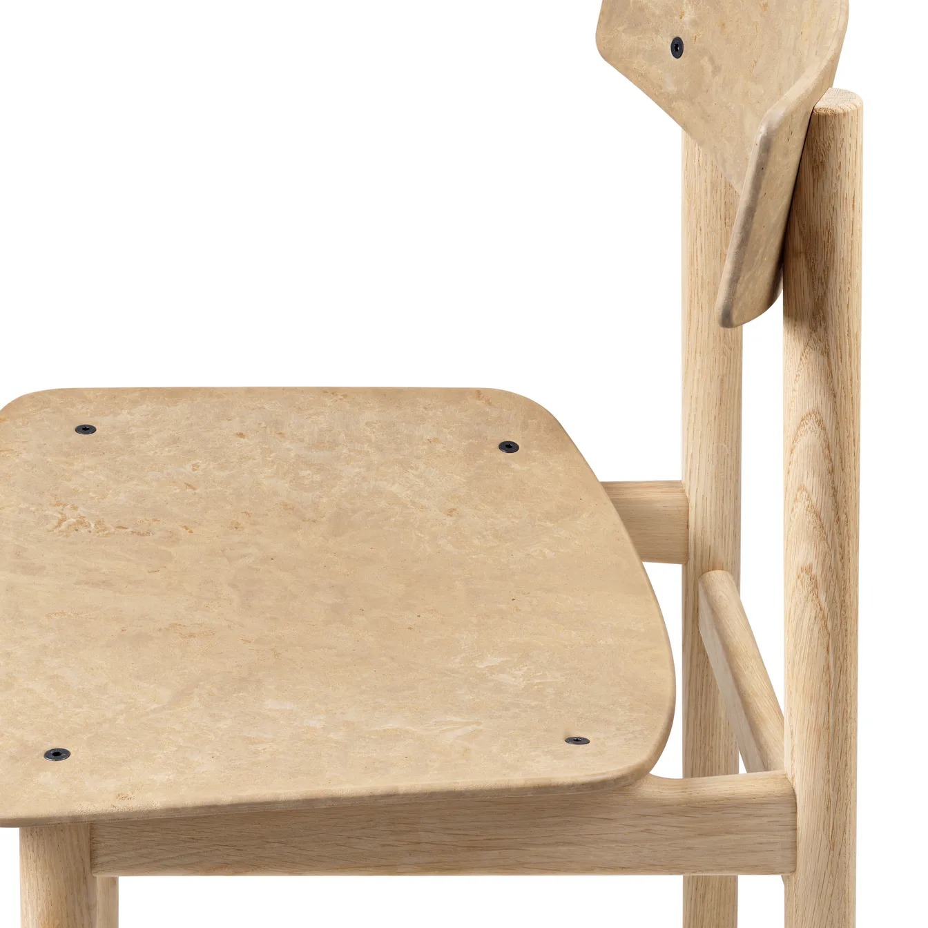 Conscious BM3162 chair, Soaped oak-coffee waste light Mater