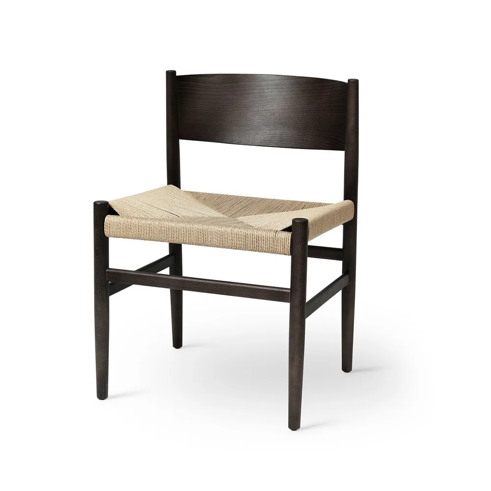 Nestor stool, oak sirka grey, natural braided seat Mater