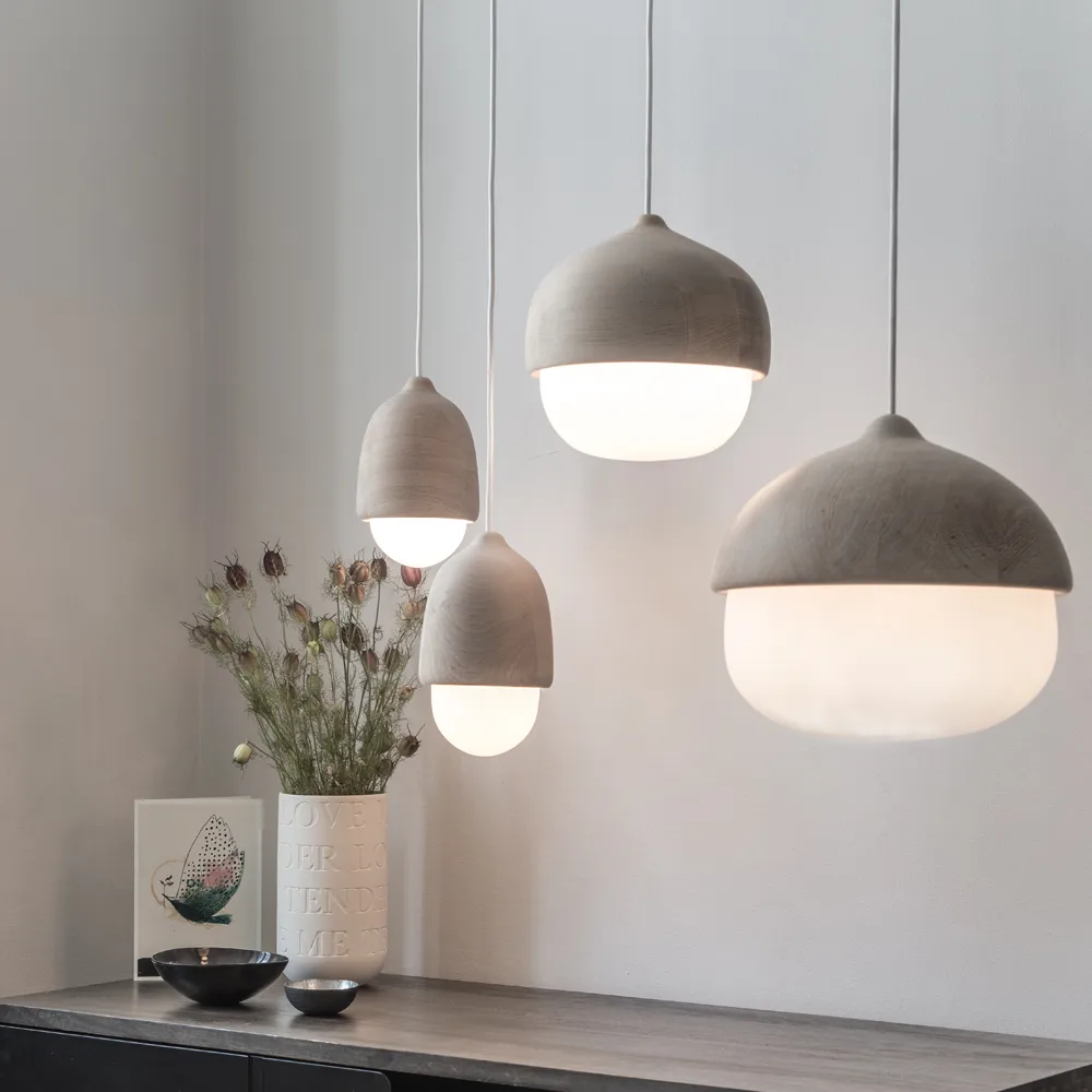 Terho pendant lamp, opal, large Mater
