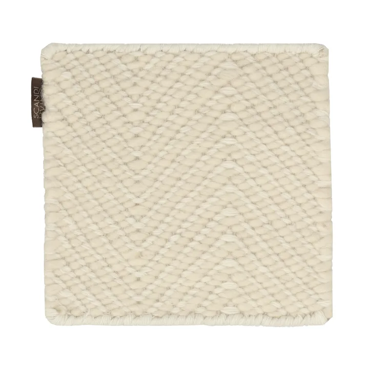 Matt sample Furrow wool rug - Natural white - Material Samples