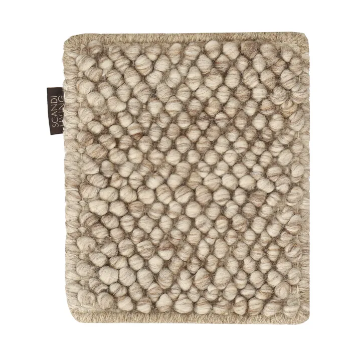 Sample flock wool rug - Beige - Material Samples