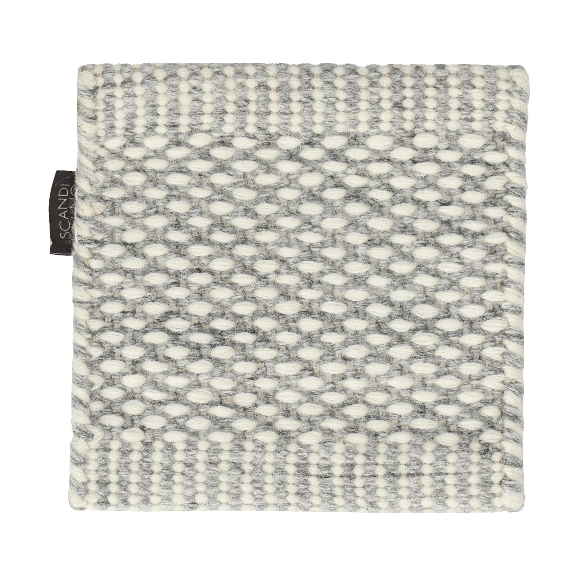 Sample Matt Lea wool rug, Natural white Material Samples
