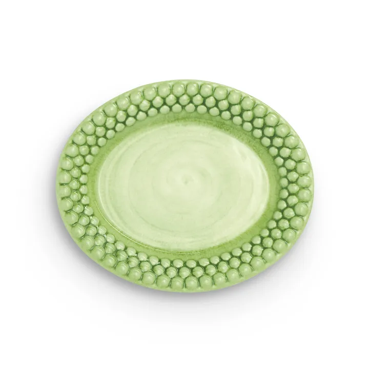 Bubbles oval plate 20 cm - Green - Mateus