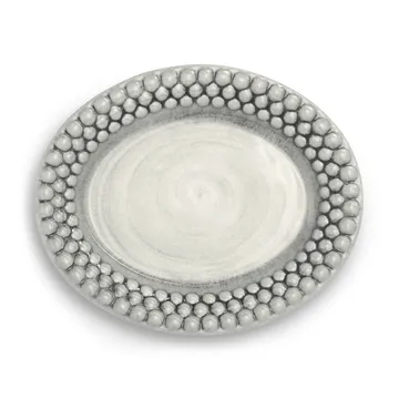 Bubbles oval plate 20 cm - Grey - Mateus