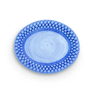 Bubbles oval plate 20 cm - Light blue - Mateus