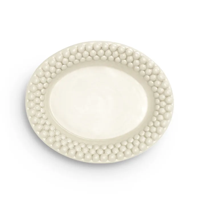 Bubbles oval plate 20 cm - Sand - Mateus