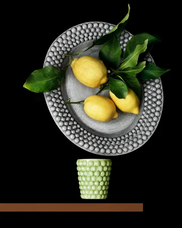 Bubbles oval saucer 35 cm - Grey - Mateus