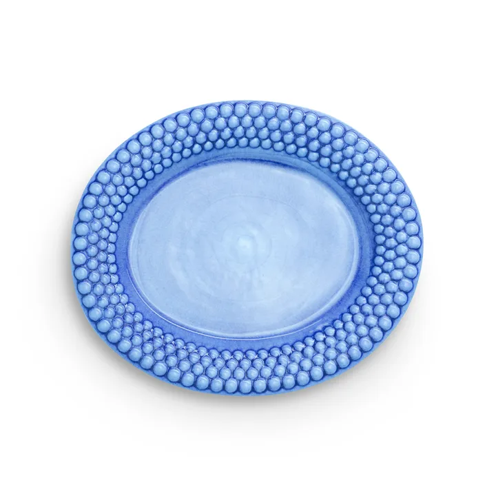 Bubbles oval saucer 35 cm - Light blue - Mateus
