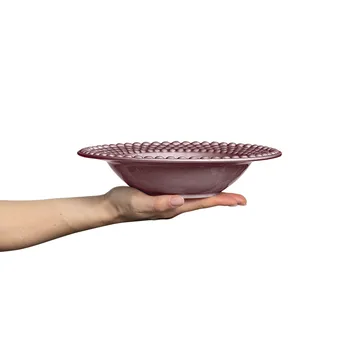 Bubbles soup plate 25 cm - Plum - Mateus