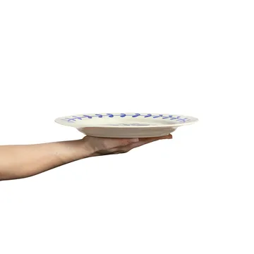 Flowers blossom dinner plate Ø28 cm - White - Mateus