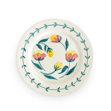 Flowers tulips dinner plate Ø28 cm - White - Mateus