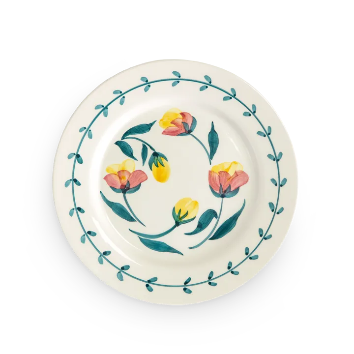Flowers tulips dinner plate Ø28 cm - White - Mateus