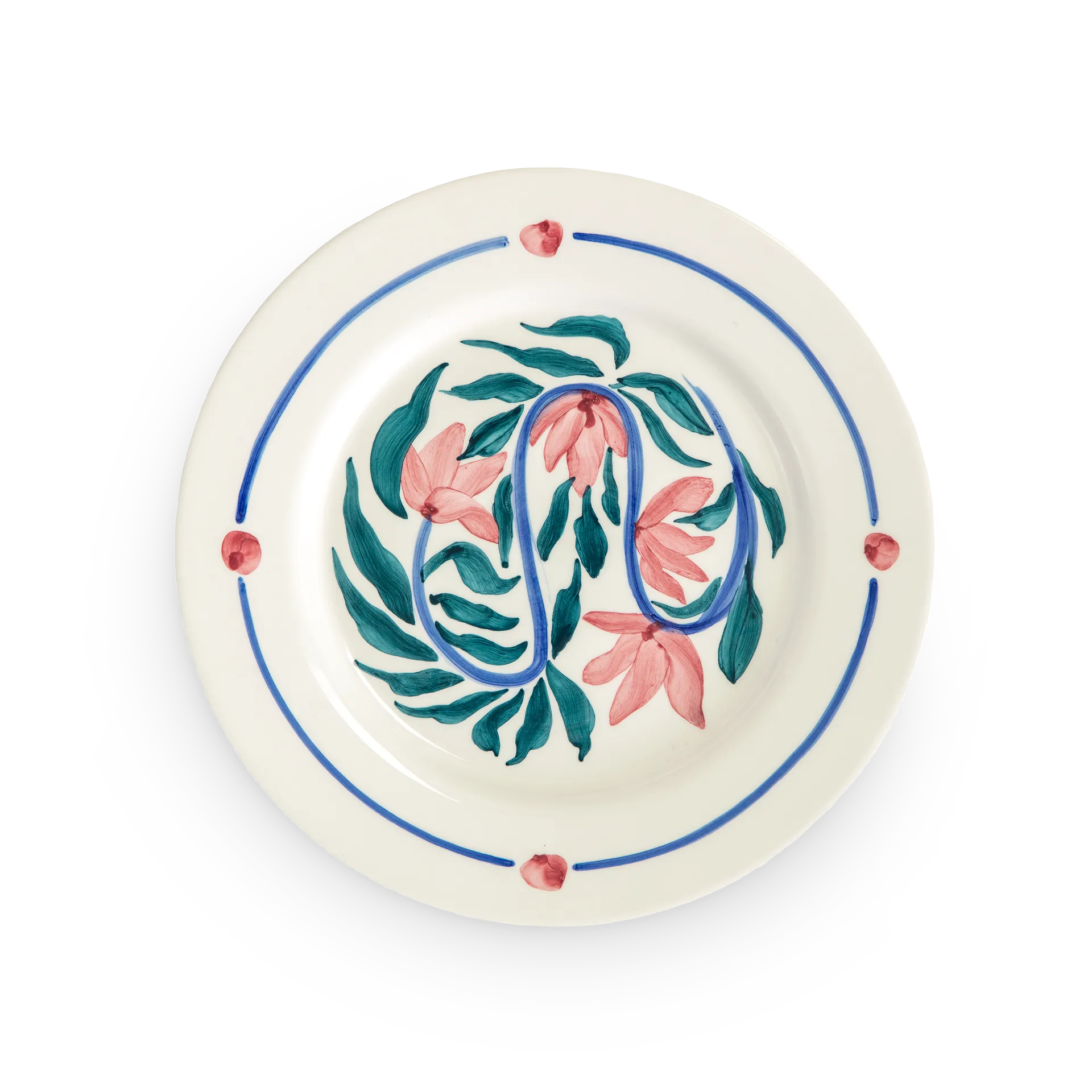 Flowers Water Lilies dinner plate Ø28 cm, White Mateus