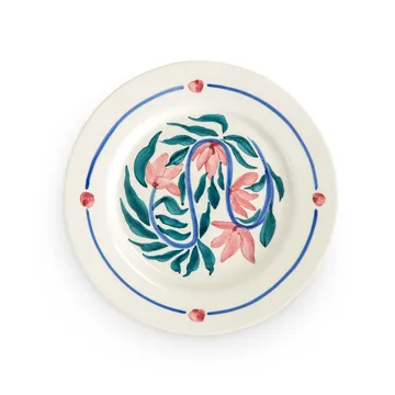 Flowers Water Lilies dinner plate Ø28 cm - White - Mateus