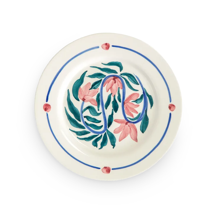 Flowers Water Lilies dinner plate Ø28 cm - White - Mateus