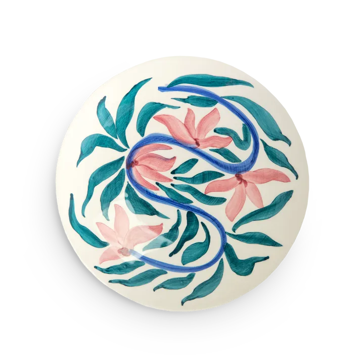 Flowers Water Lilies plate Ø20 cm - White - Mateus