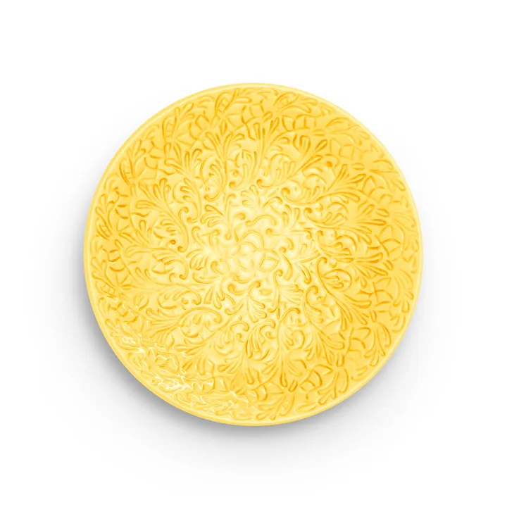 Lace plate 20 cm - Yellow - Mateus