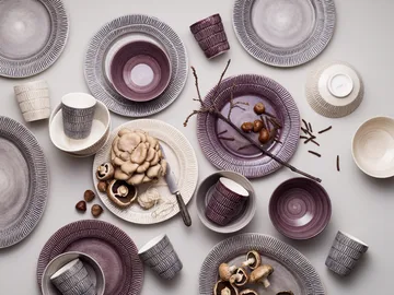 Lace plate 25 cm - Plum - Mateus