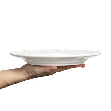 Lace plate 25 cm - White - Mateus