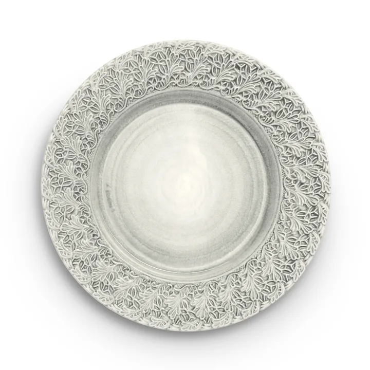 Lace plate 32 cm - Grey - Mateus
