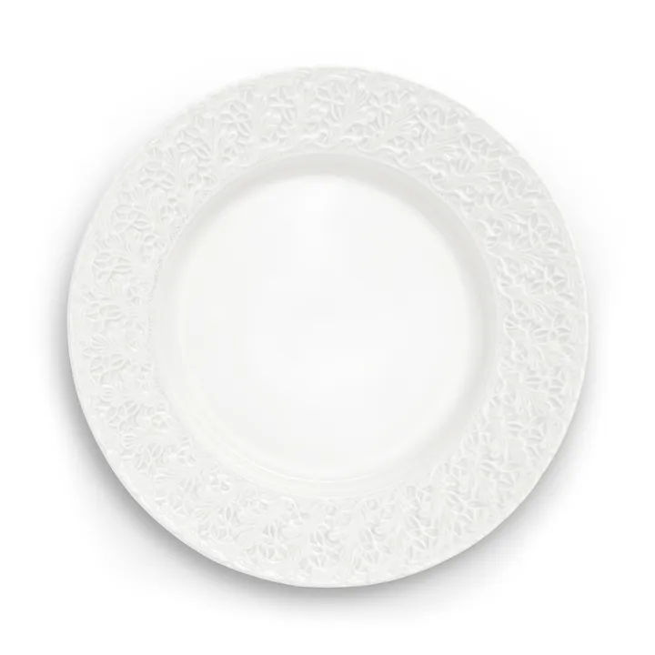 Lace plate 32 cm - White - Mateus