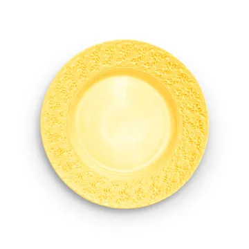 Lace plate 32 cm - Yellow - Mateus