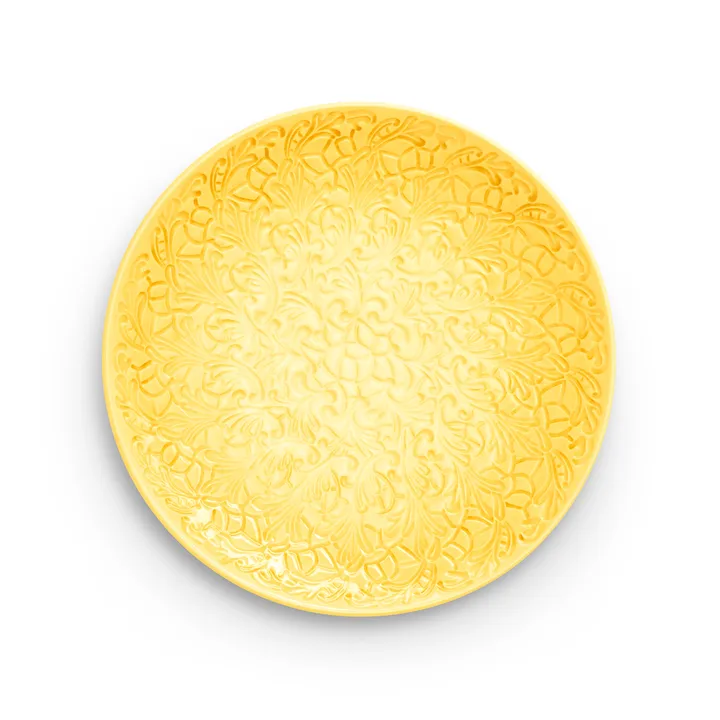 Lace saucer 34 cm - Yellow - Mateus