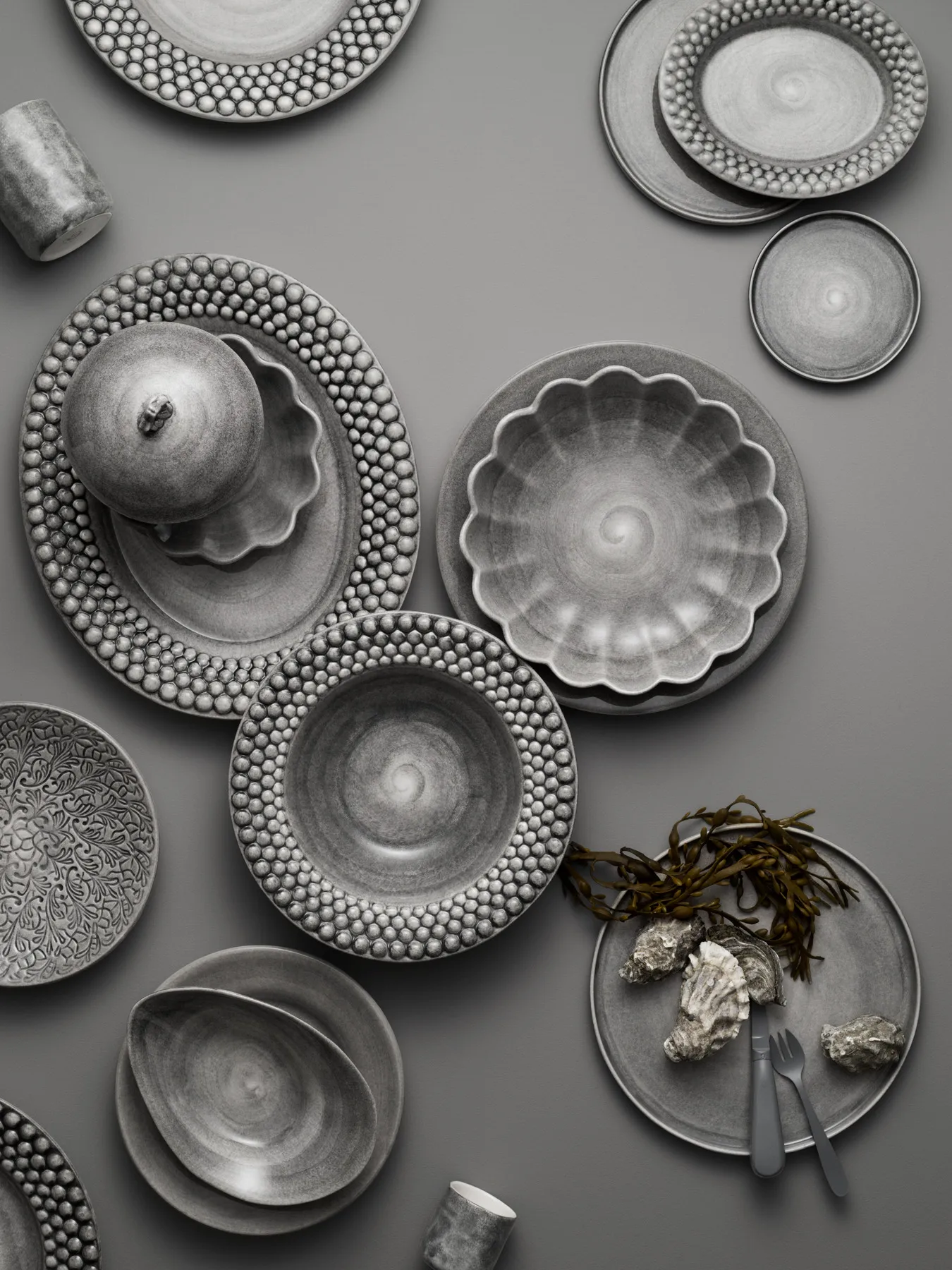 MSY plate 25 cm, Grey Mateus