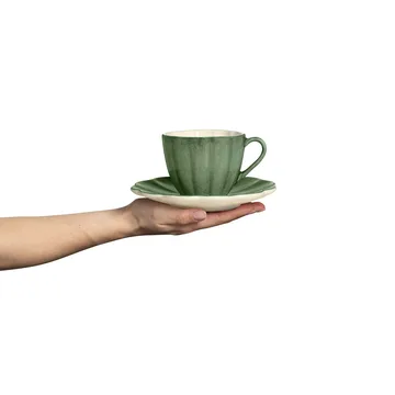 Oyster cup with saucer 25 cl - Forest green - Mateus