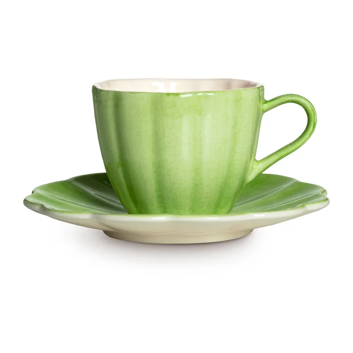 Oyster cup with saucer 25 cl - Green - Mateus