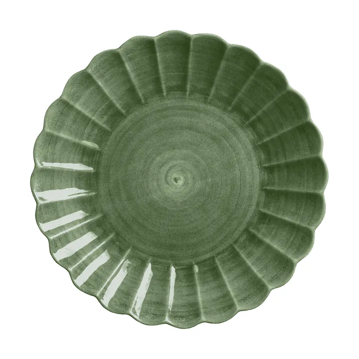Oyster fat round 42 cm - Forest green - Mateus