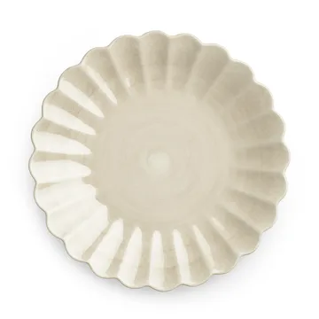 Oyster plate 20 cm - sand - Mateus