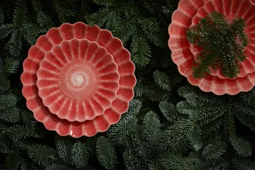 Oyster plate 28 cm - Red - Mateus