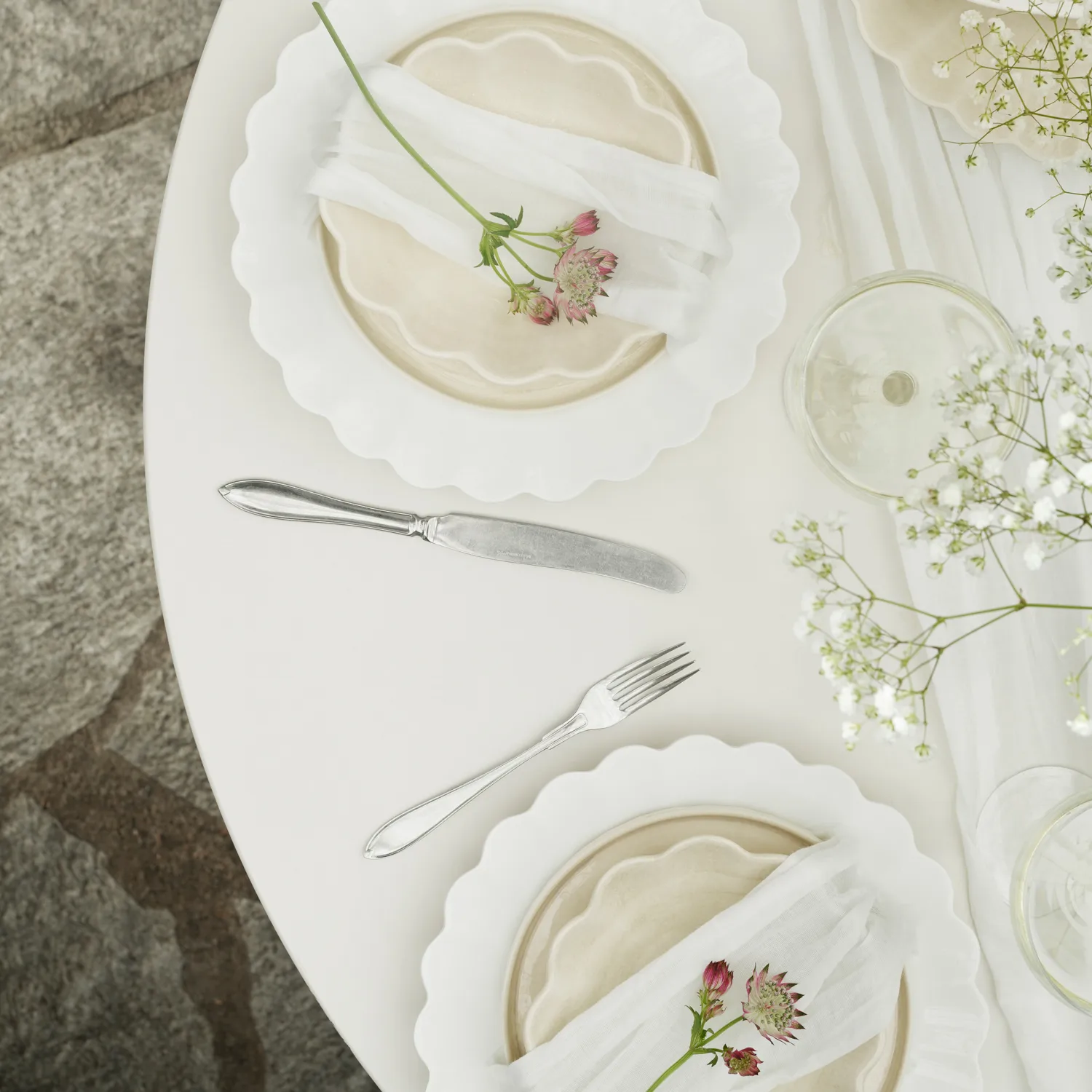 Oyster plate 28 cm, white Mateus