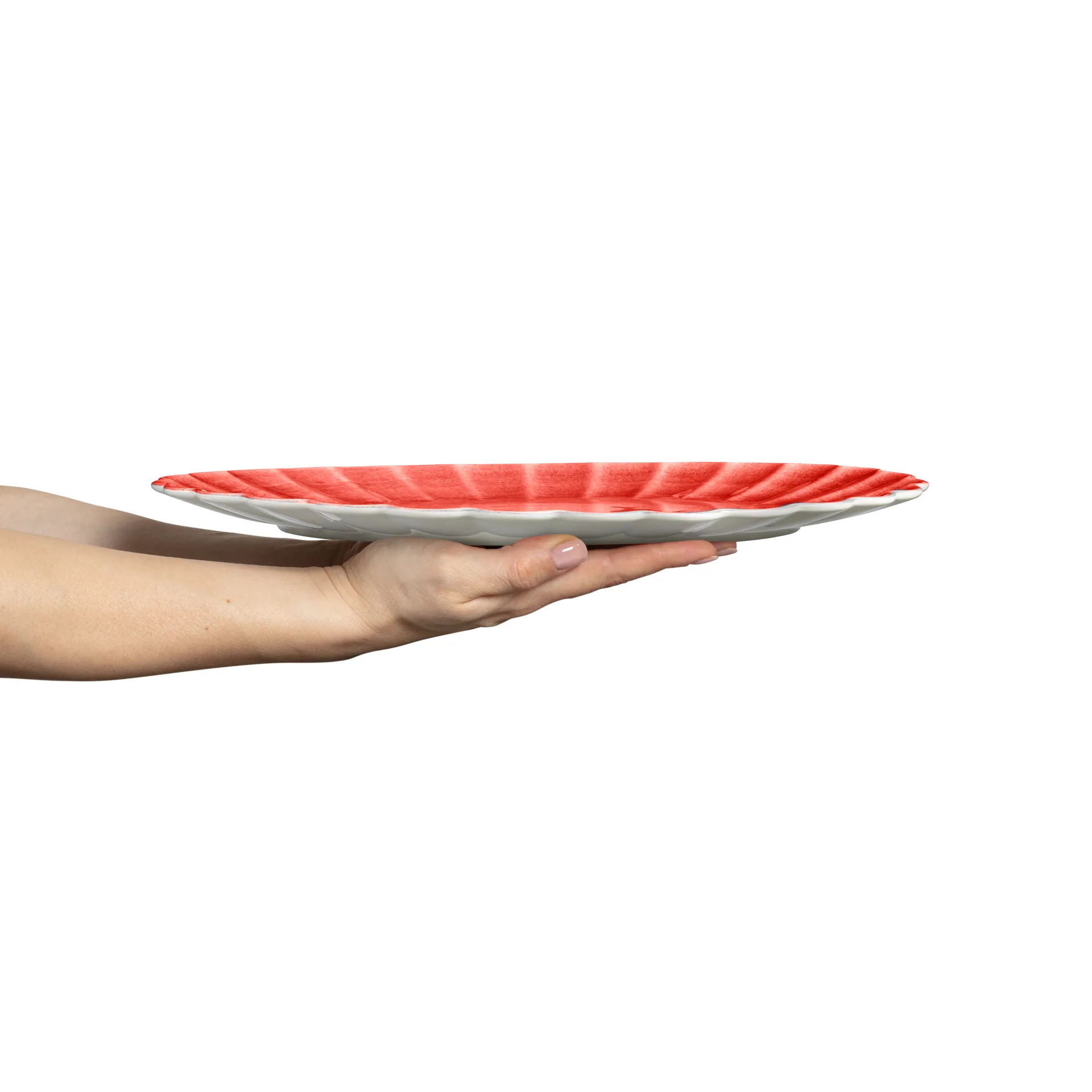 Oyster saucer 30x35 cm, Red Mateus