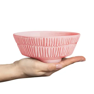 Stripes bowl Ø15 cm - Light pink - Mateus