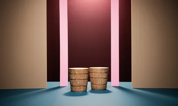 Stripes mug 30 cl - cinnamon - Mateus