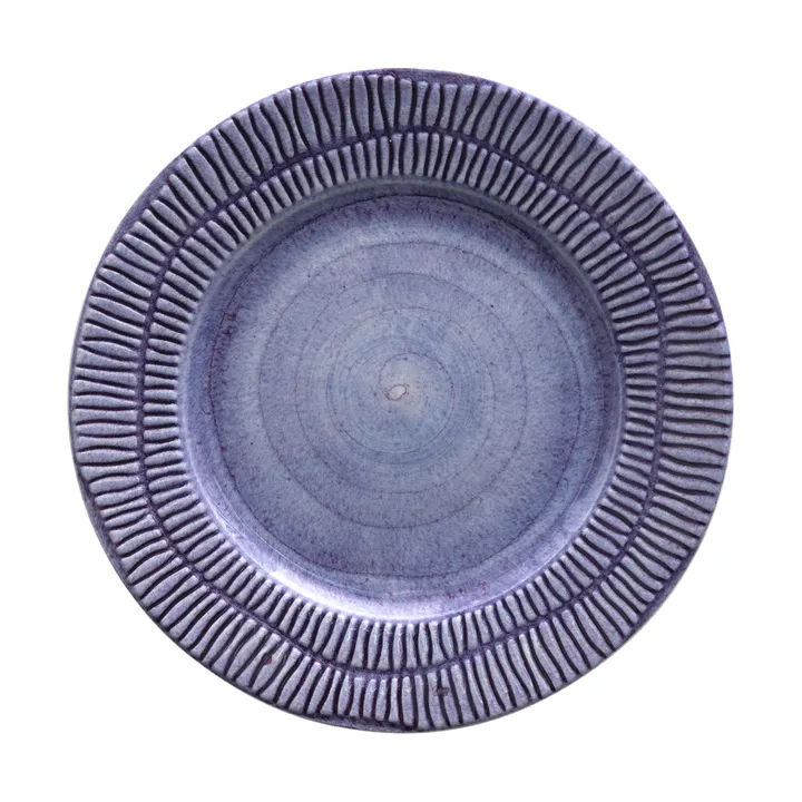 Stripes plate Ø21 cm - Viol - Mateus