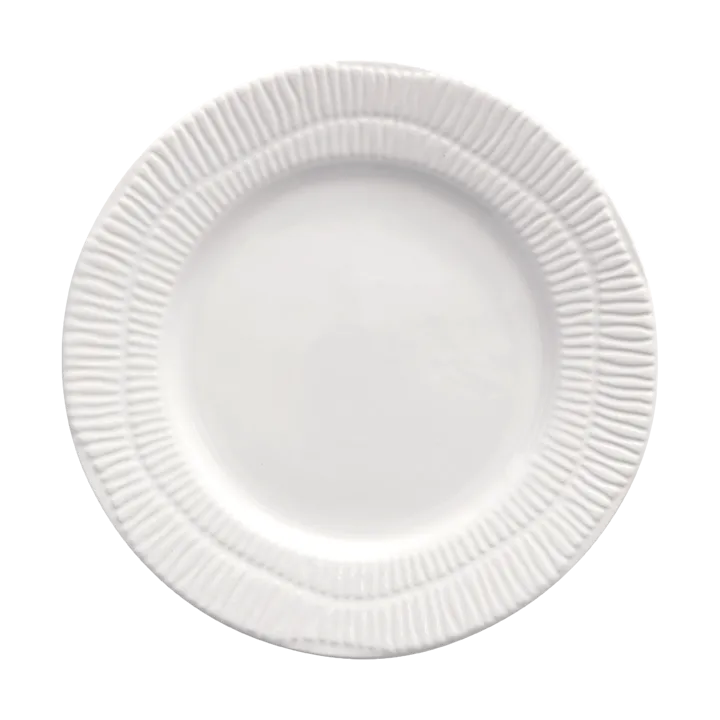 Stripes plate Ø21 cm - White - Mateus