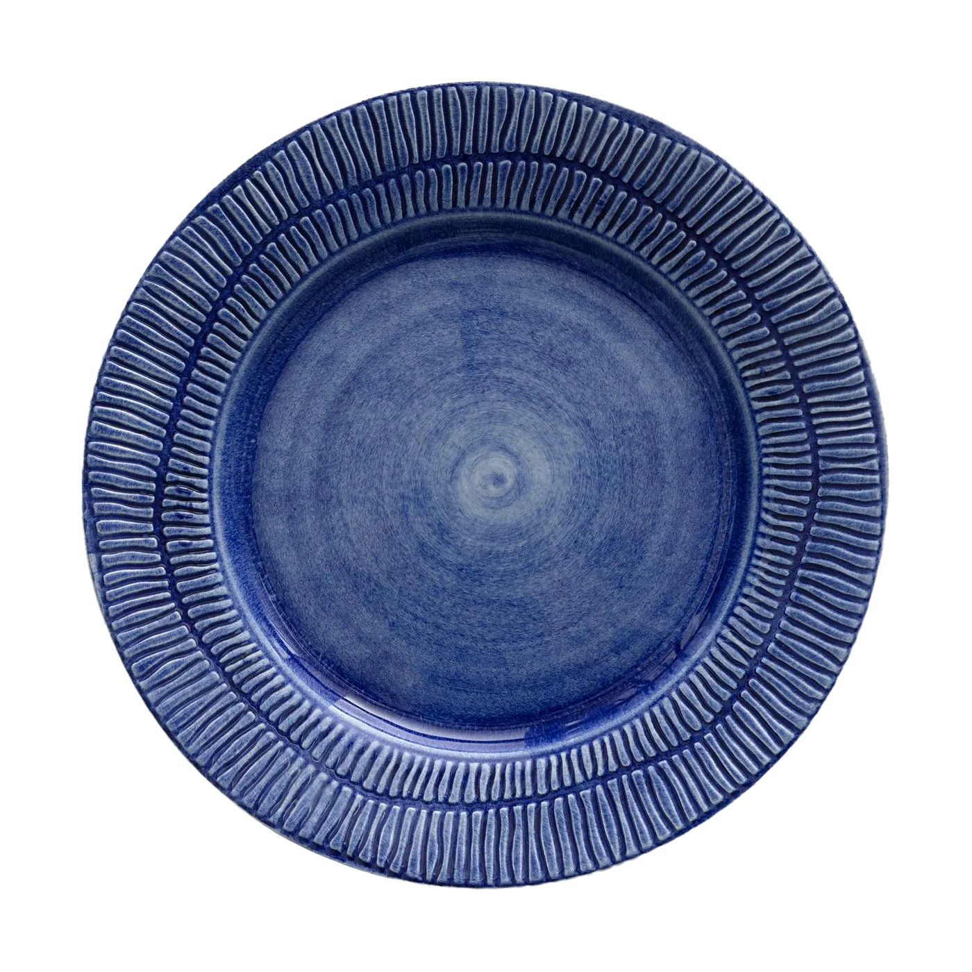 Stripes plate Ø28 cm, Blue Mateus