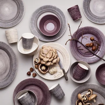 Stripes plate Ø28 cm - grey - Mateus